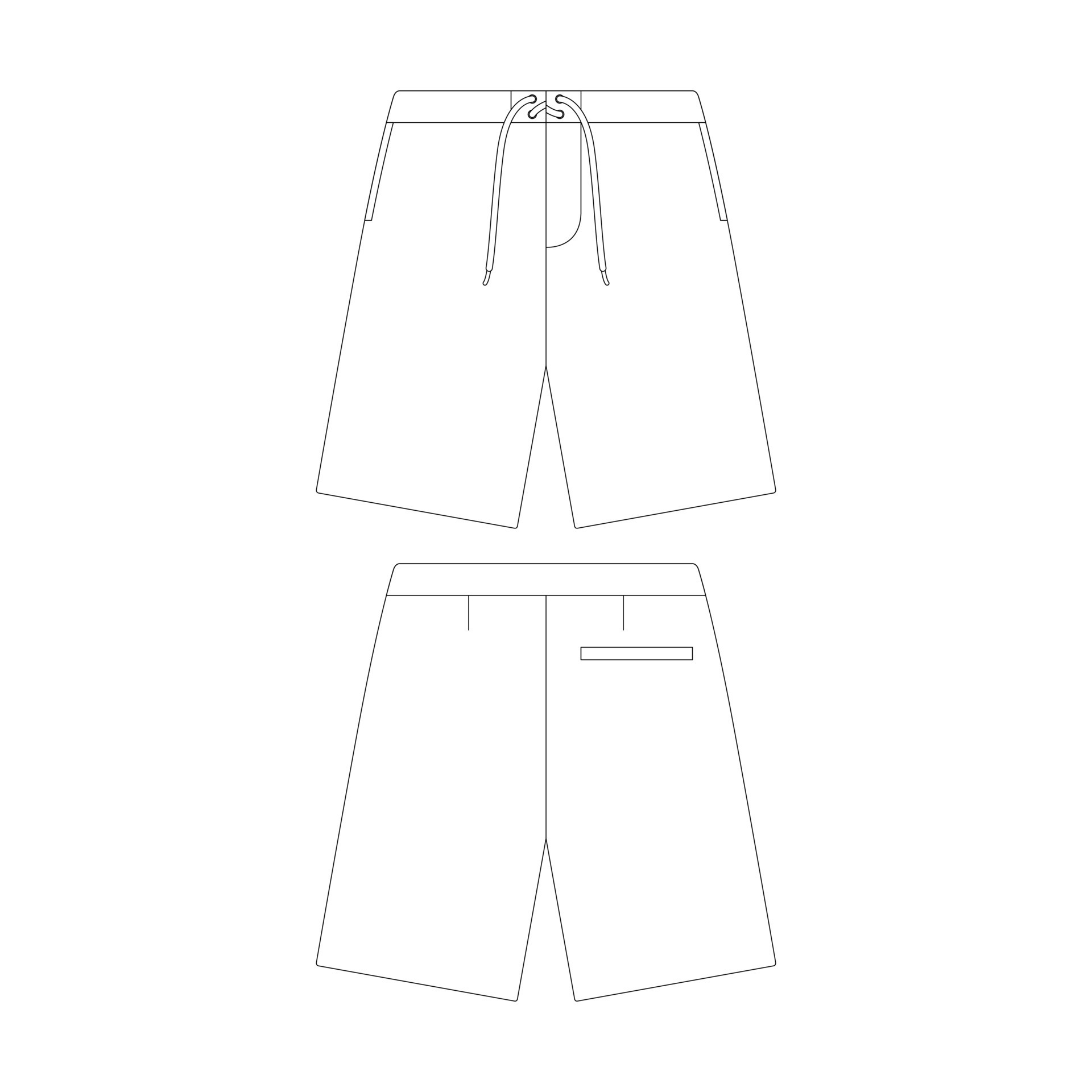 template boardshorts vector illustration flat design outline clothing ...