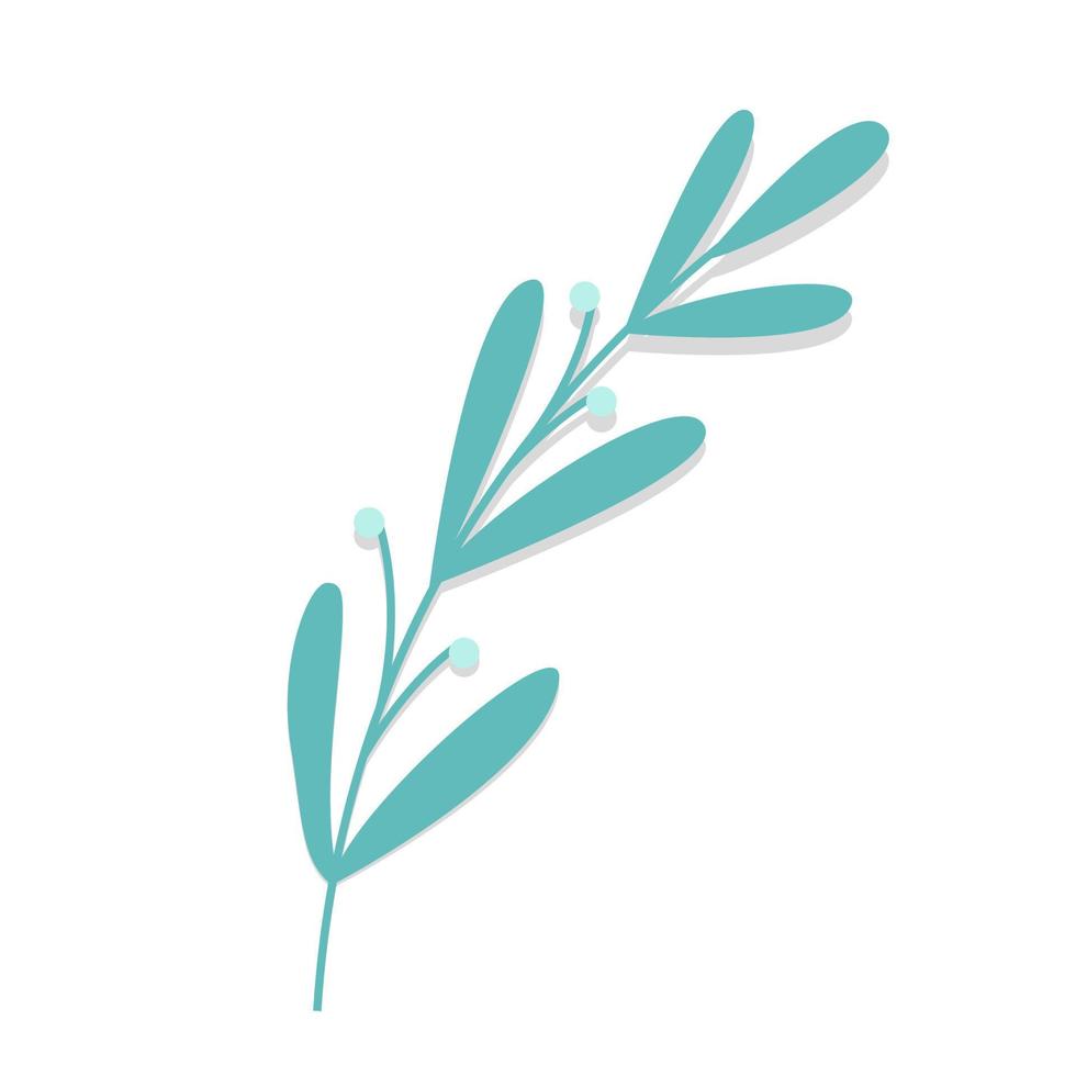 Flat minimal floral illustration vector