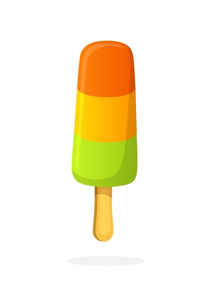 Colored ice cream fruit ice lolly vector
