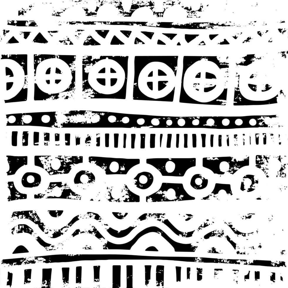 geométrico folklore ornamento en grunge antecedentes. tribal étnico vector textura