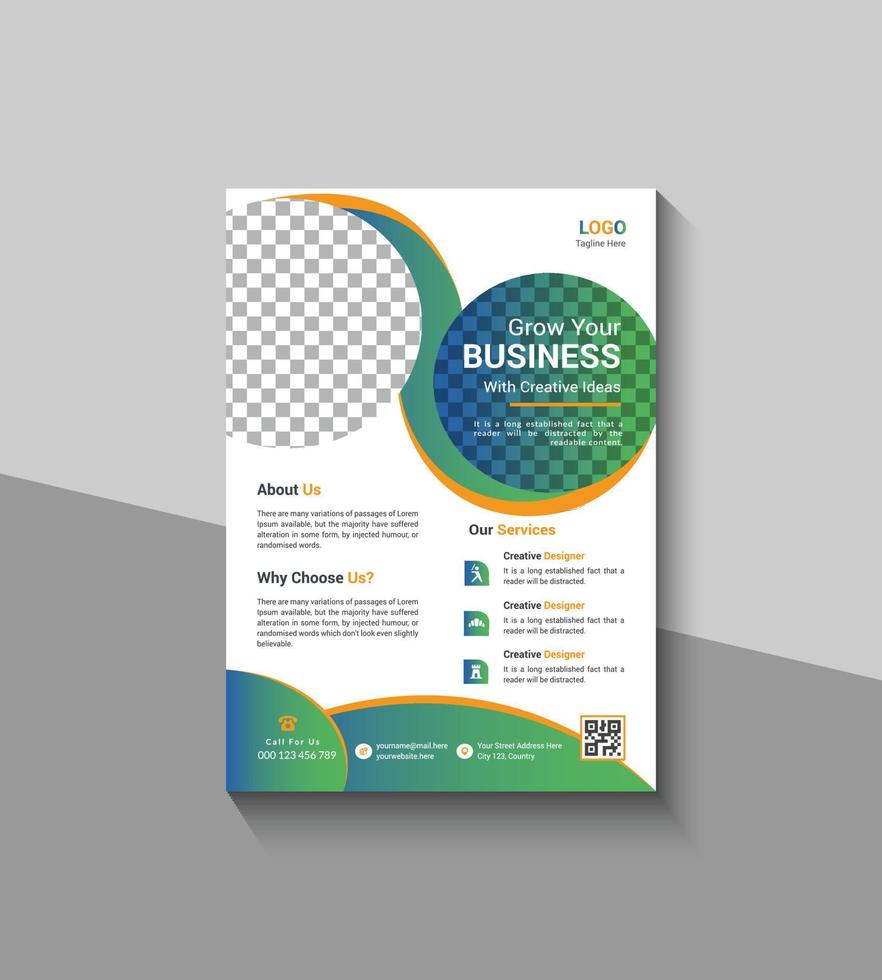 Modern And Simple Business Flyer Template Design vector