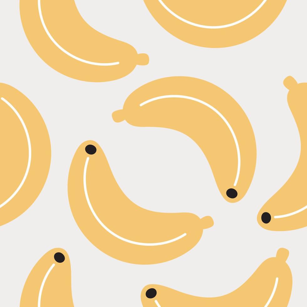Seamless pattern with banana. Vector illustration. For card, posters, banners, printing on the pack, printing on clothes, fabric, wallpaper.