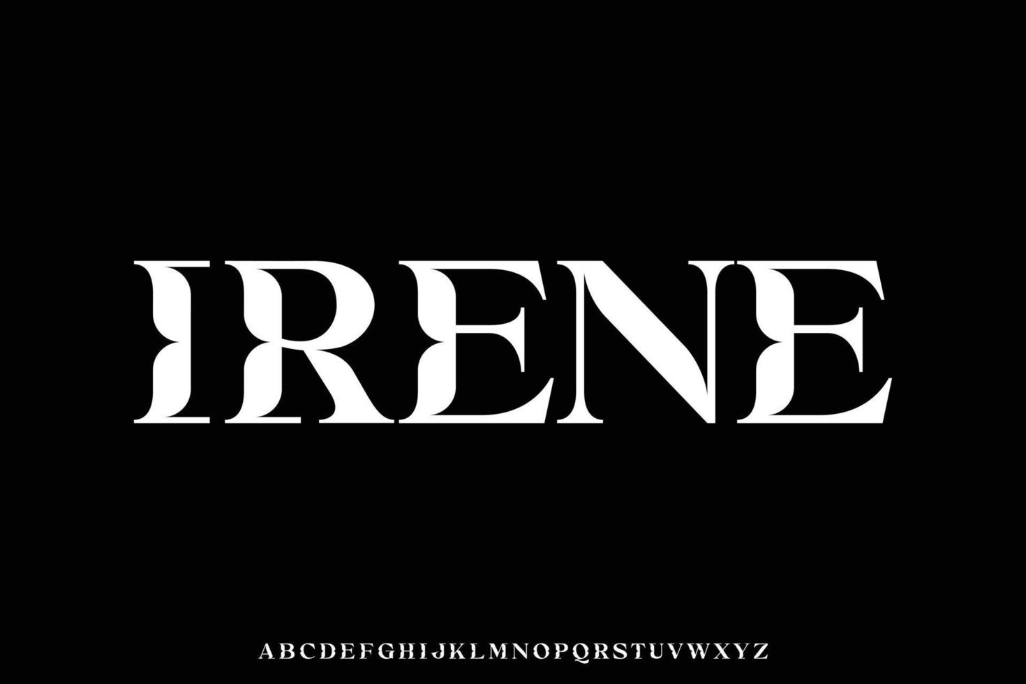Elegant serif decorative style font vector illustration