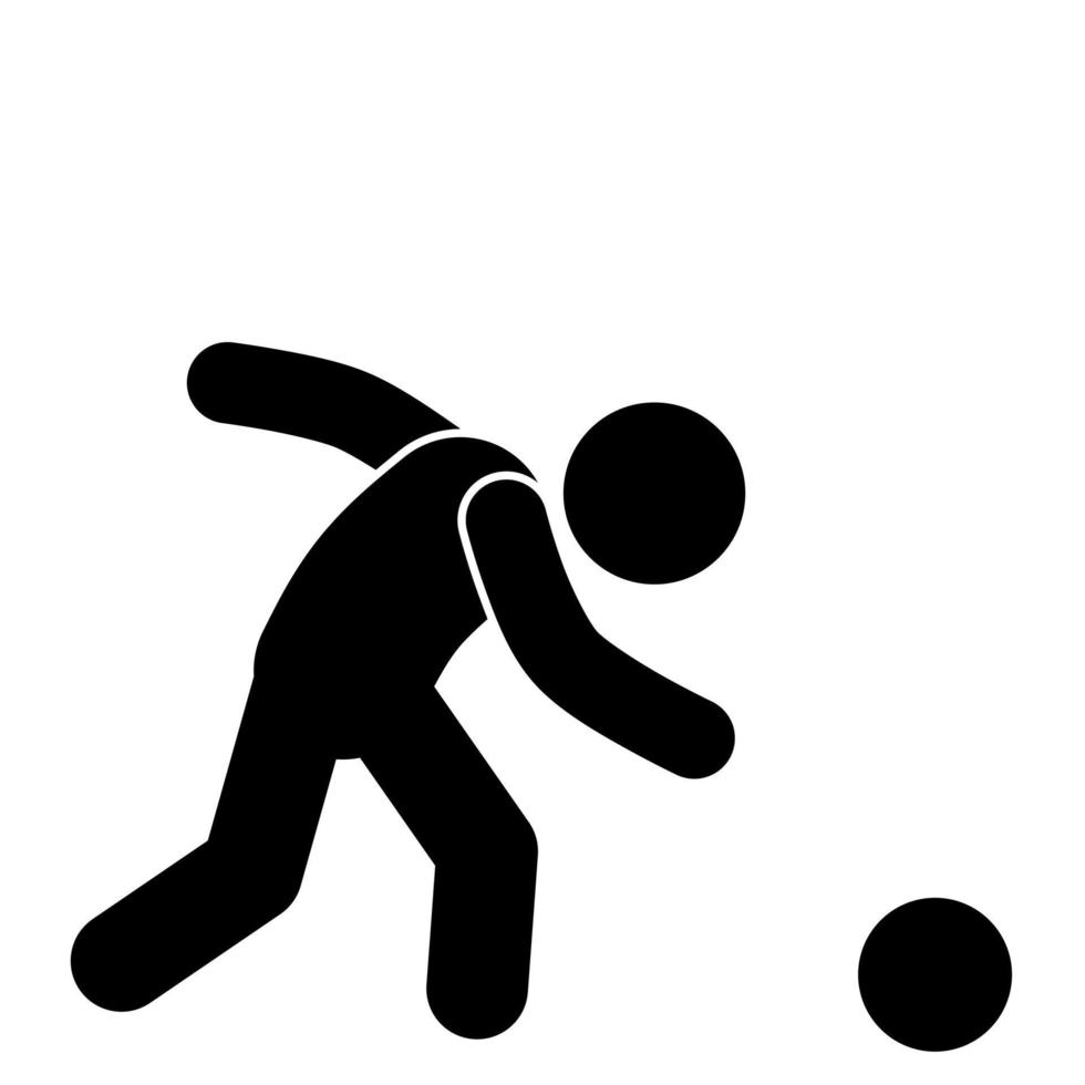 bowling clip art, bowling illustration. stick figure, pictogram, stickman vector