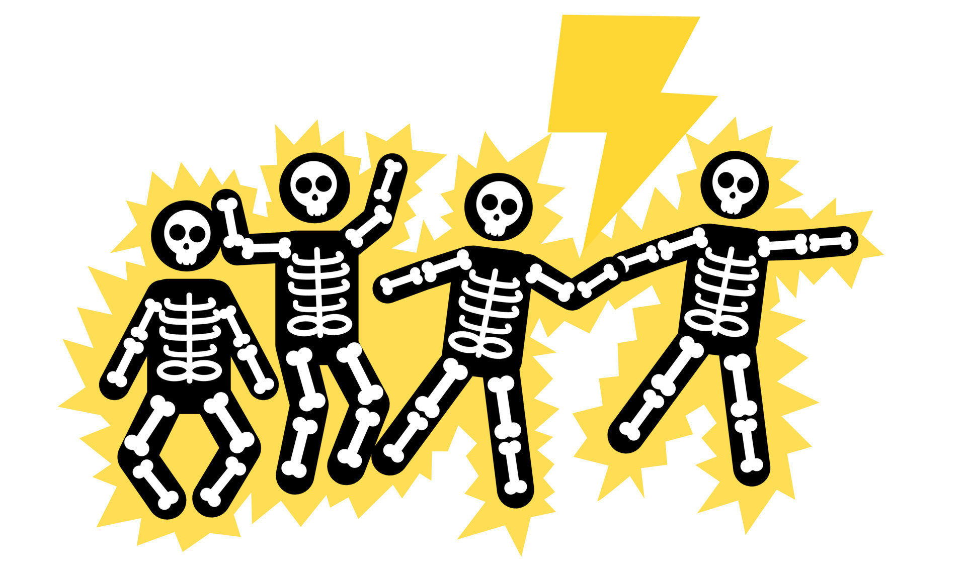 Struck By Lightning. thunder. stick figure. 23135266 Vector Art at Vecteezy