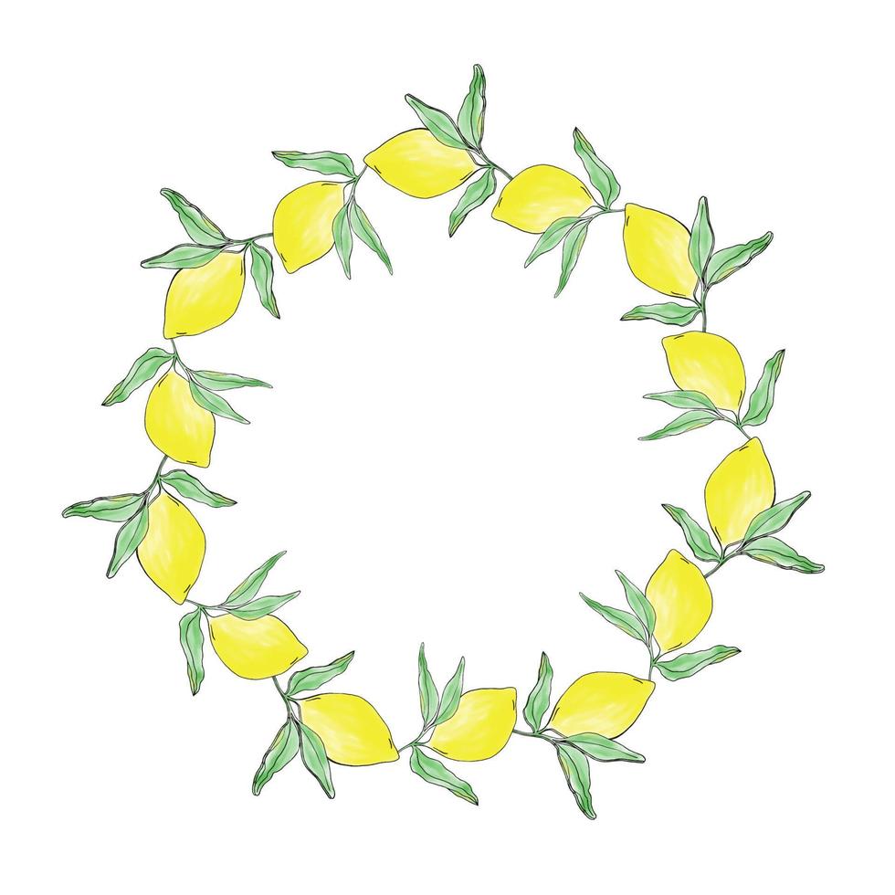 Lemon summer fruit design vector