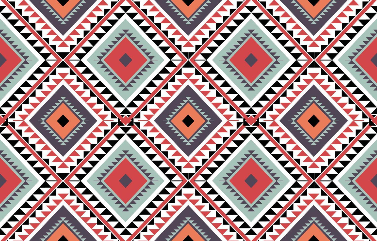 Geometric Ethnic pattern vector. African, American, Mexican, Western Aztec motif striped and bohemian pattern. designed for background,wallpaper,print, carpet,wrapping,tile,batik.vector illustratoin. vector