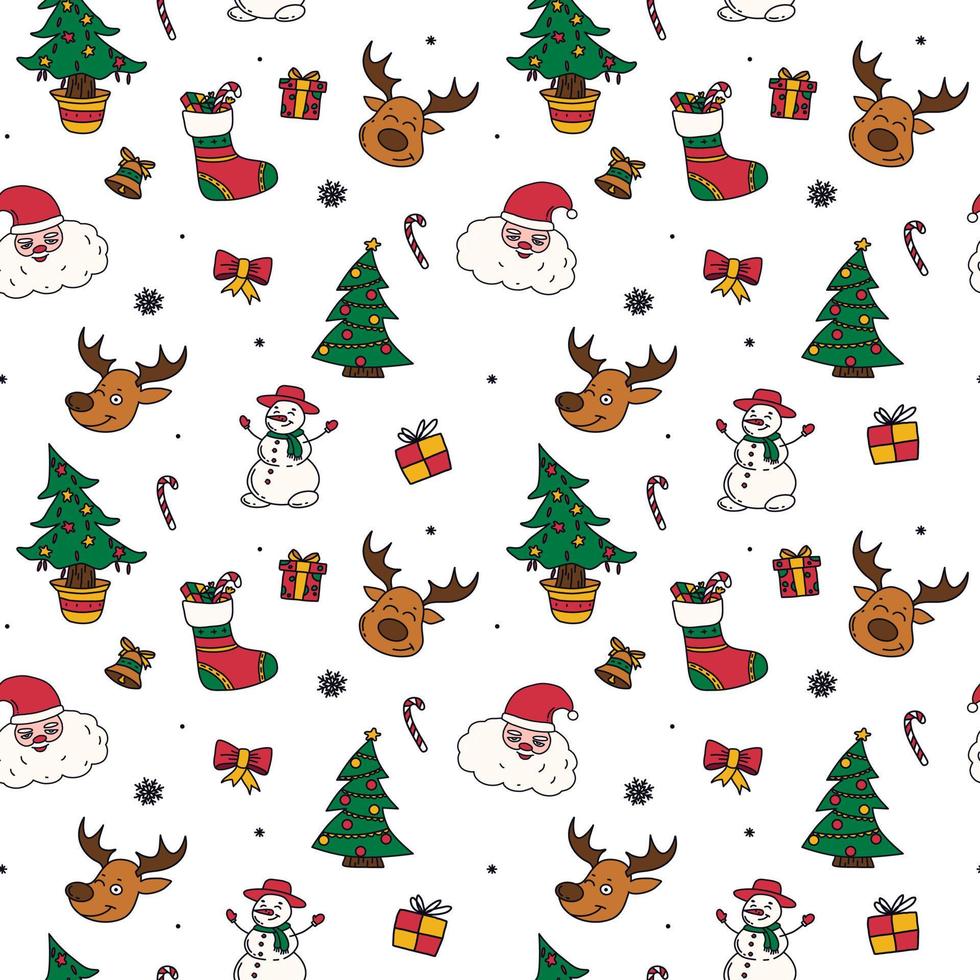 new year drawings icons, large set of festive clip-art graphics. Christmas design elements. vector