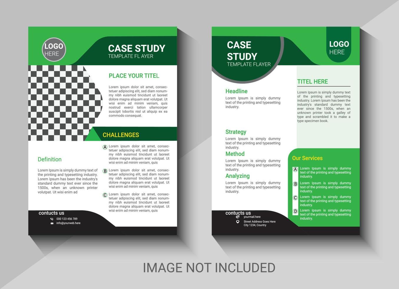 new modern case study design template vector