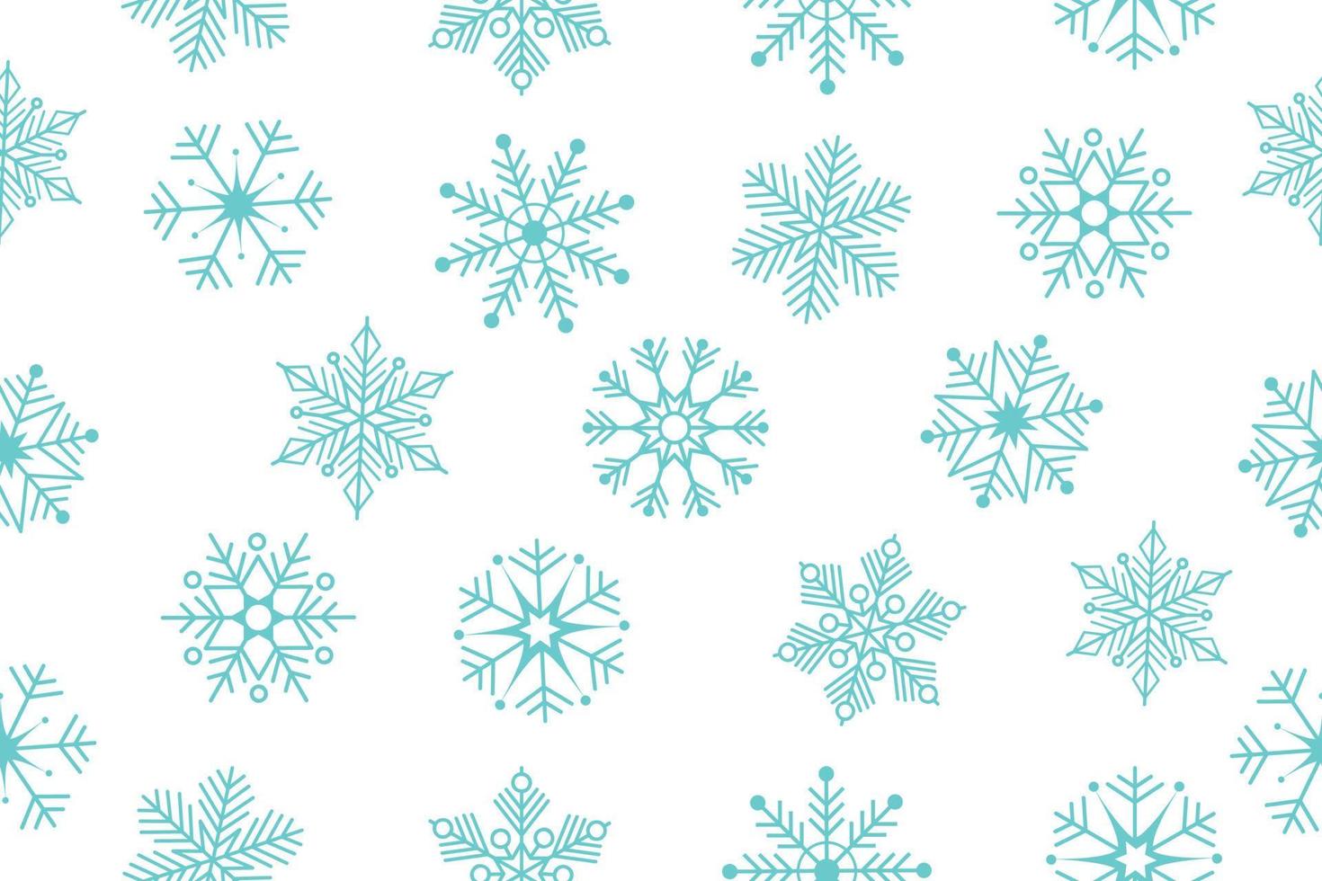 Simple Christmas seamless snowflake pattern. Vector illustration