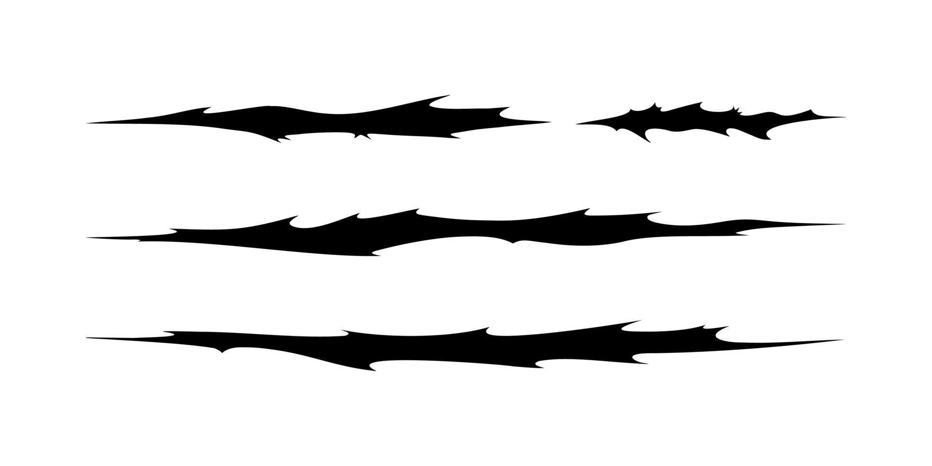 Claw scratches of wild animal. Cat scratches marks isolated in white background. Vector illustration