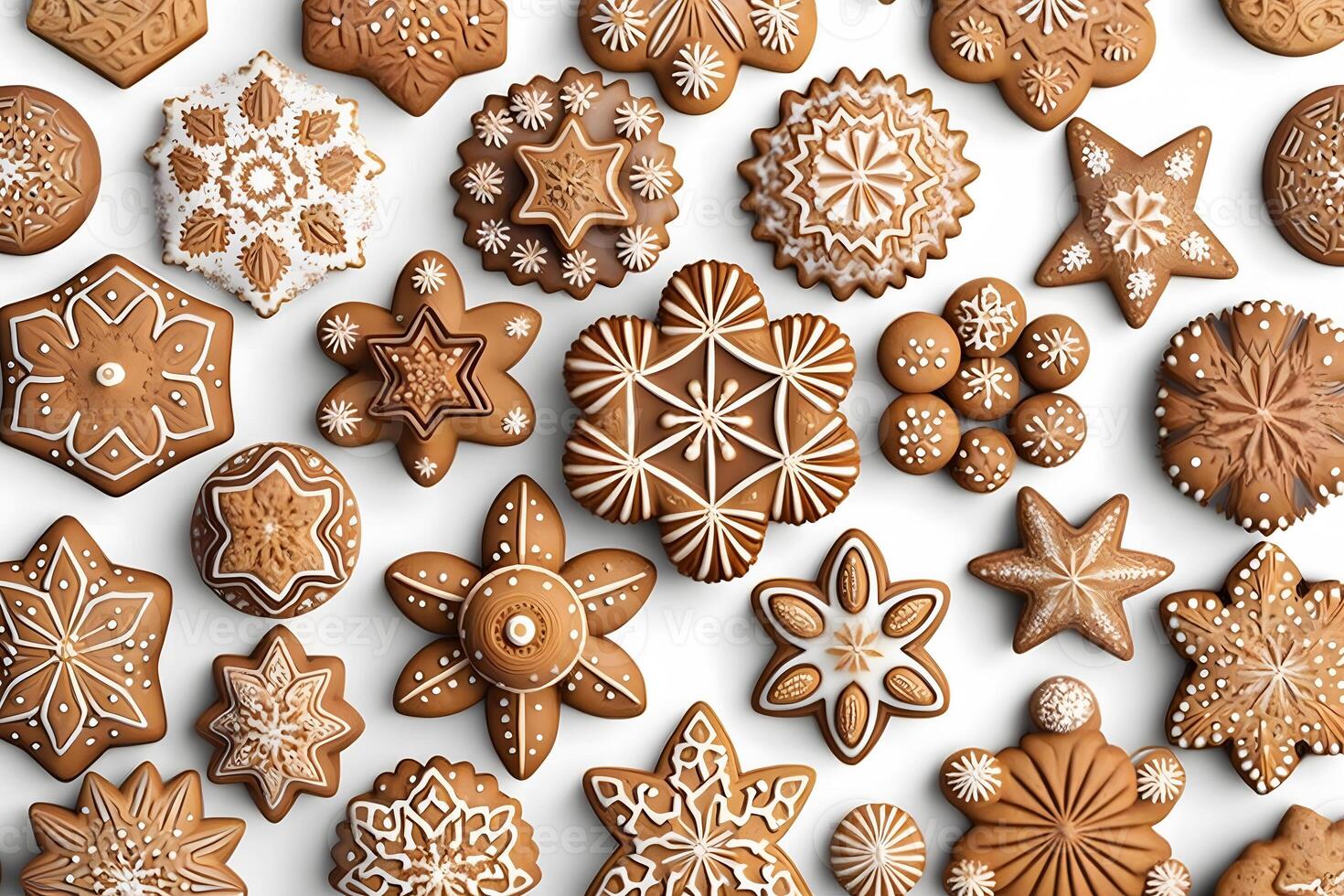 Cookies on a white background. Neural network photo