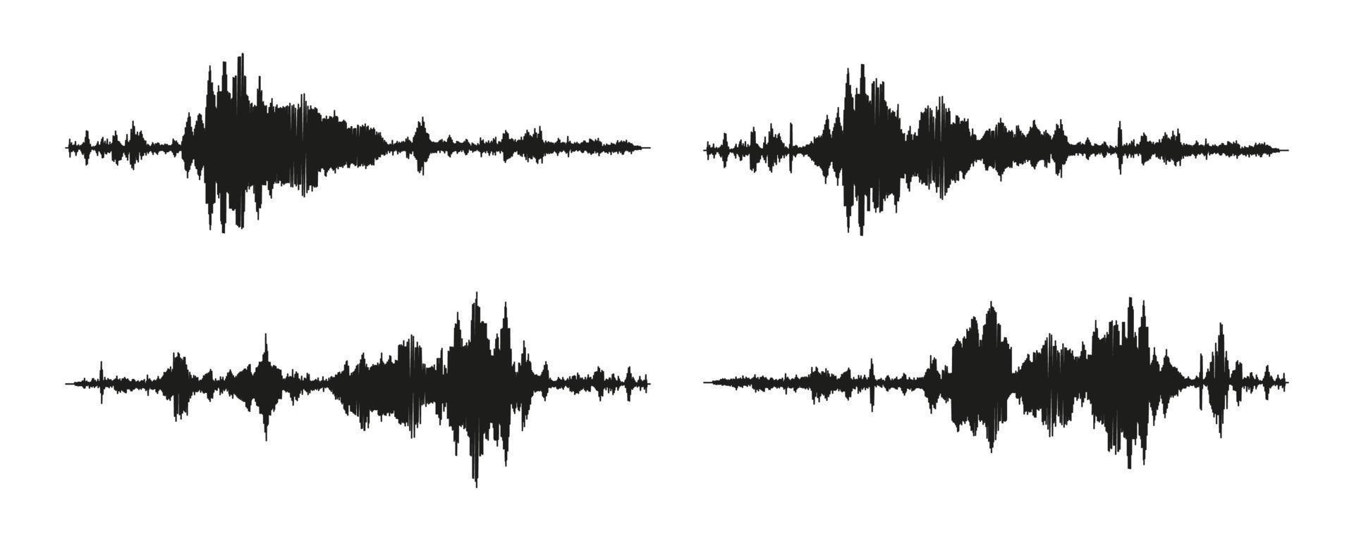 Seismograph measurement or lie detector graph. Seismic measurements with data record. Vector illustration