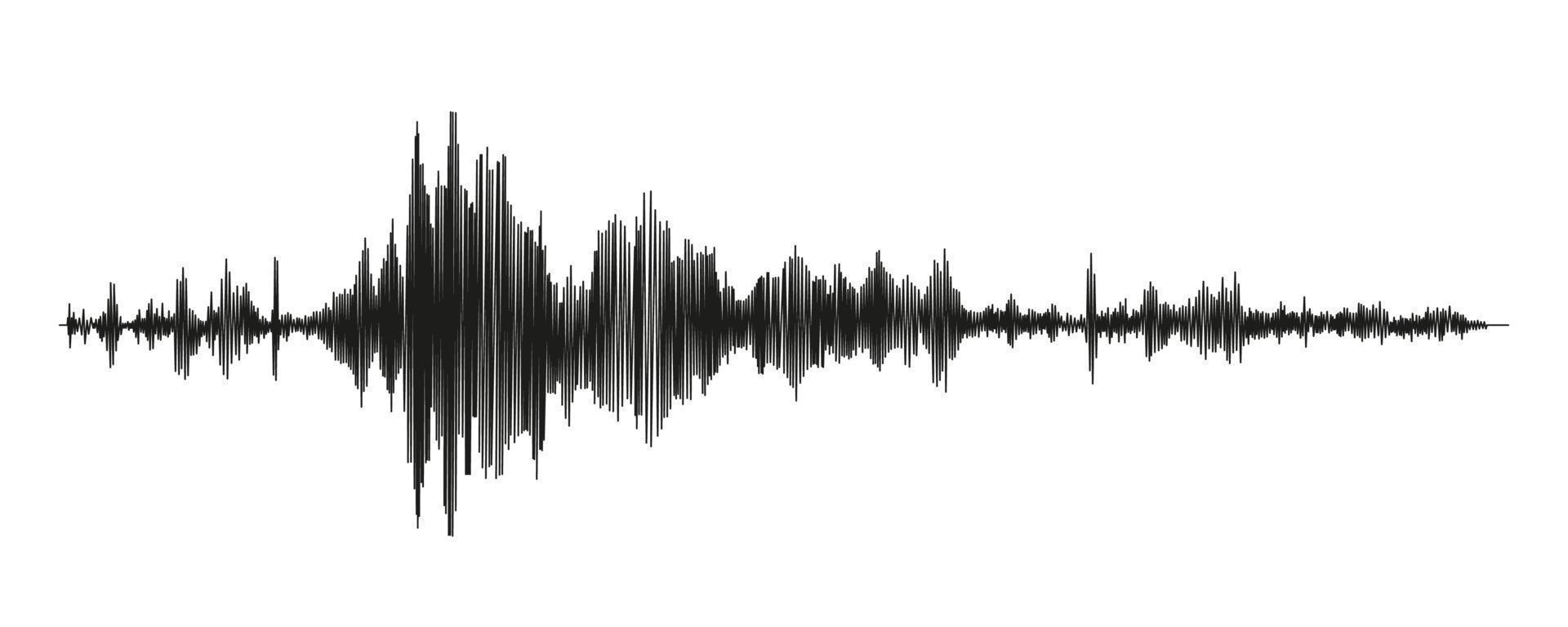 Seismograph measurement or lie detector graph. Seismic measurements with data record. Vector illustration