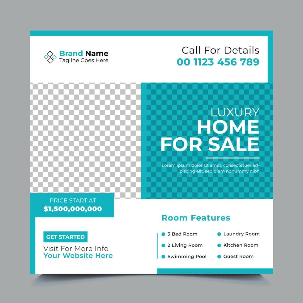 Real Estate Social Media Post vector