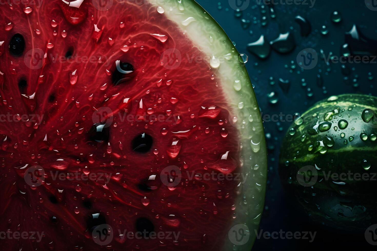 Slices of watermelons. Neural network photo