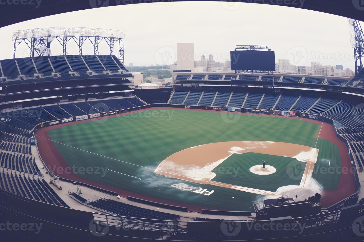 Professional baseball grand arena. Neural network photo