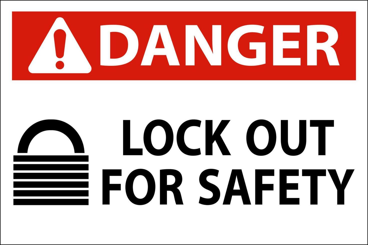 Danger High Radiation Area Sign On White Background vector
