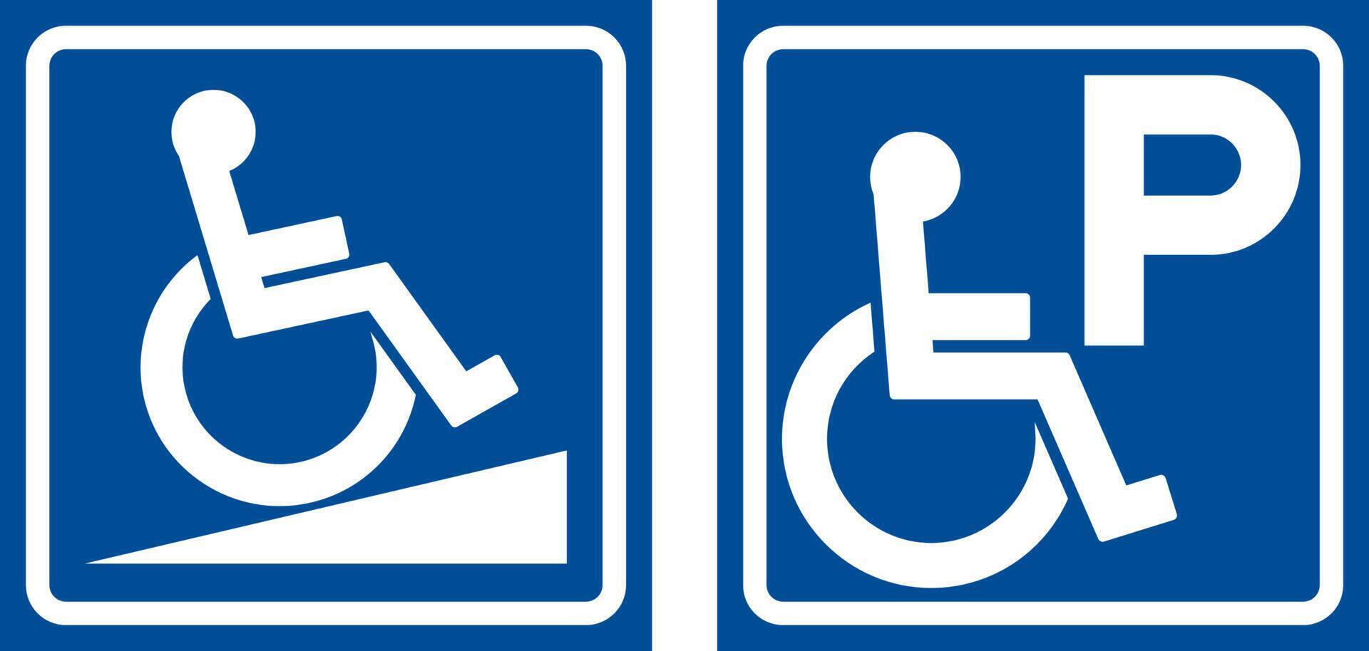 Handicapped Parking Sign On White Background vector