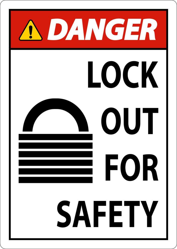 Danger High Radiation Area Sign On White Background vector