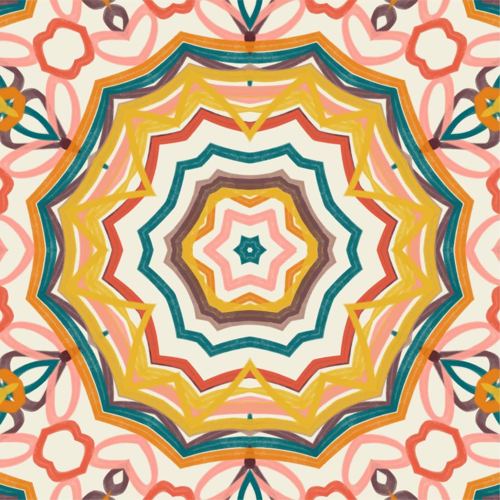 Abstract kaleidoscope background. Beautiful kaleidoscope seamless pattern. Multicolor mosaic texture. Seamless kaleidoscope texture. Unique kaleidoscope design vector