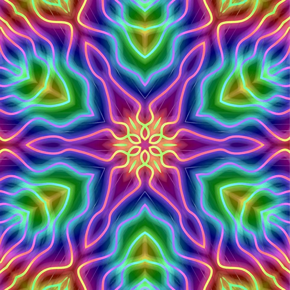 Abstract kaleidoscope background. Beautiful kaleidoscope seamless pattern. Multicolor mosaic texture. Seamless kaleidoscope texture. Unique kaleidoscope design vector
