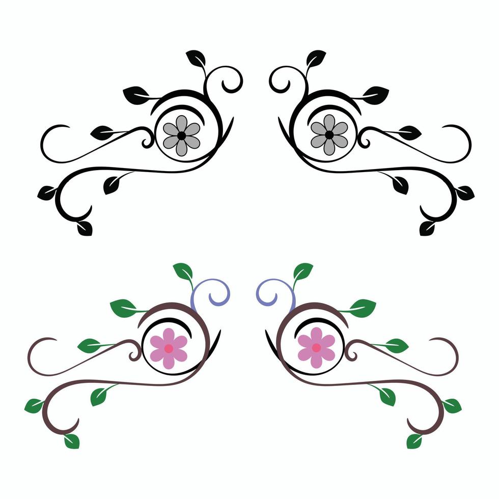 Beautiful floral ornament vector