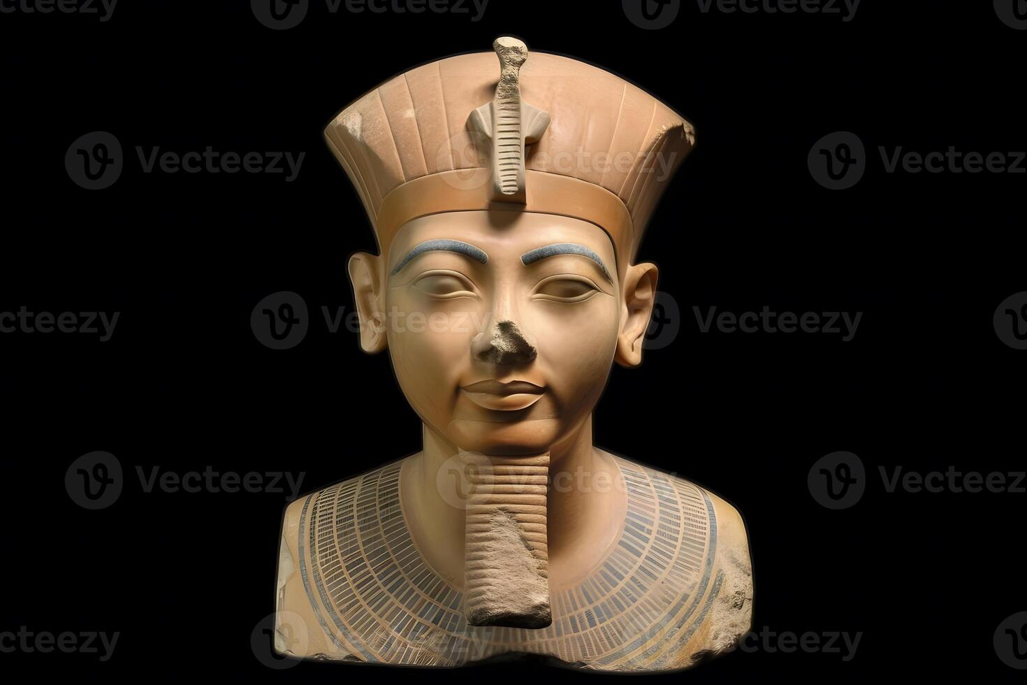 ancient egyptian pharaoh statue. Neural network photo