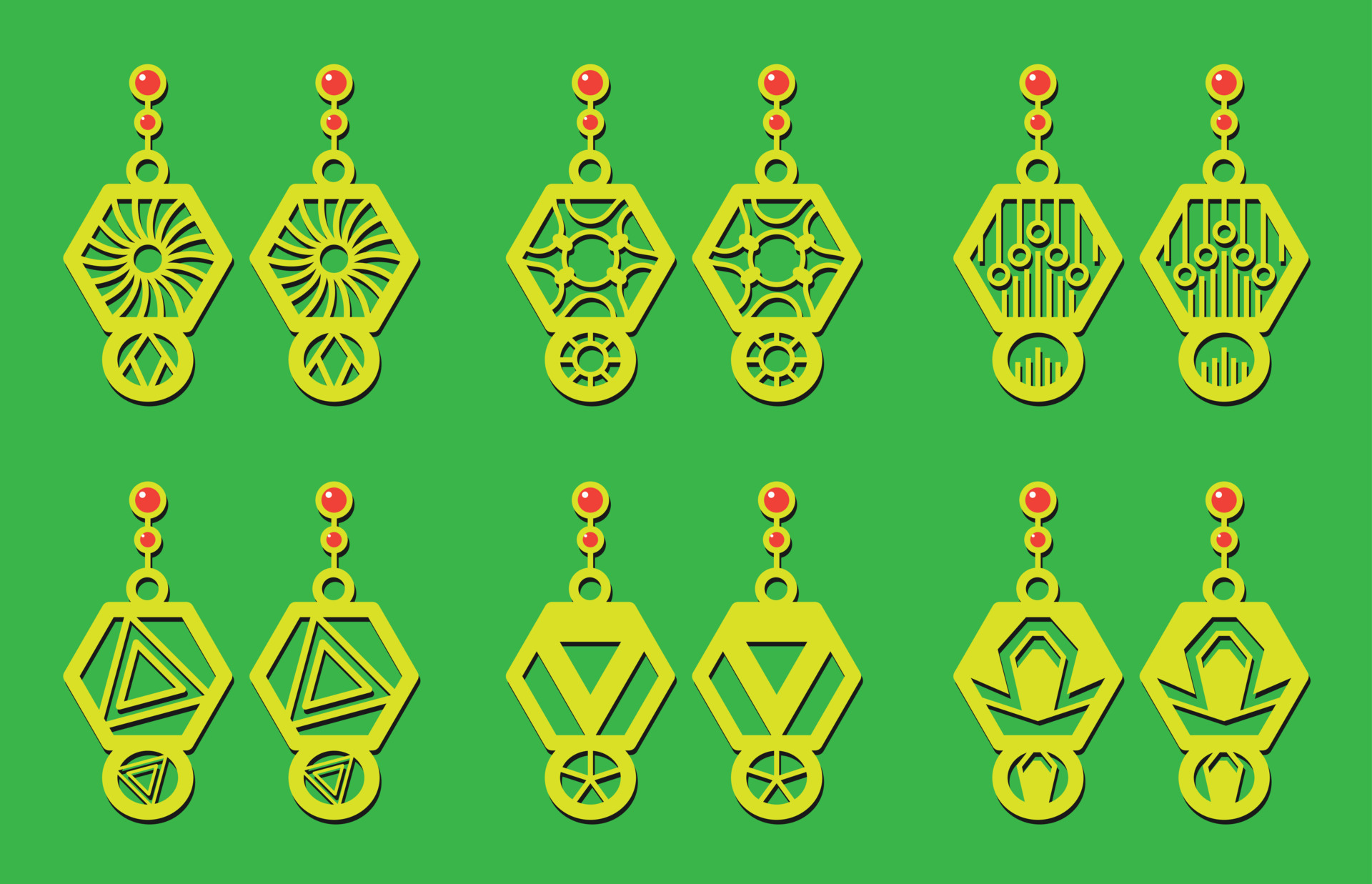 Decorative Earrings Laser Cut design, 23137719 Vector Art at Vecteezy