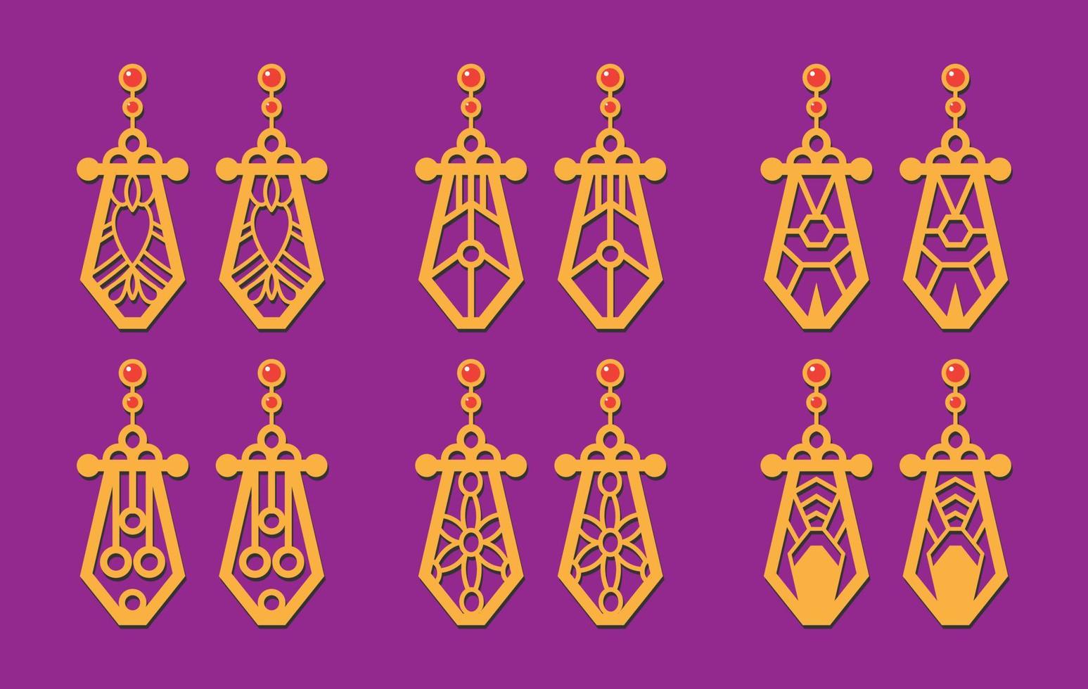 Decorative Earrings Laser Cut design, 23137730 Vector Art at Vecteezy