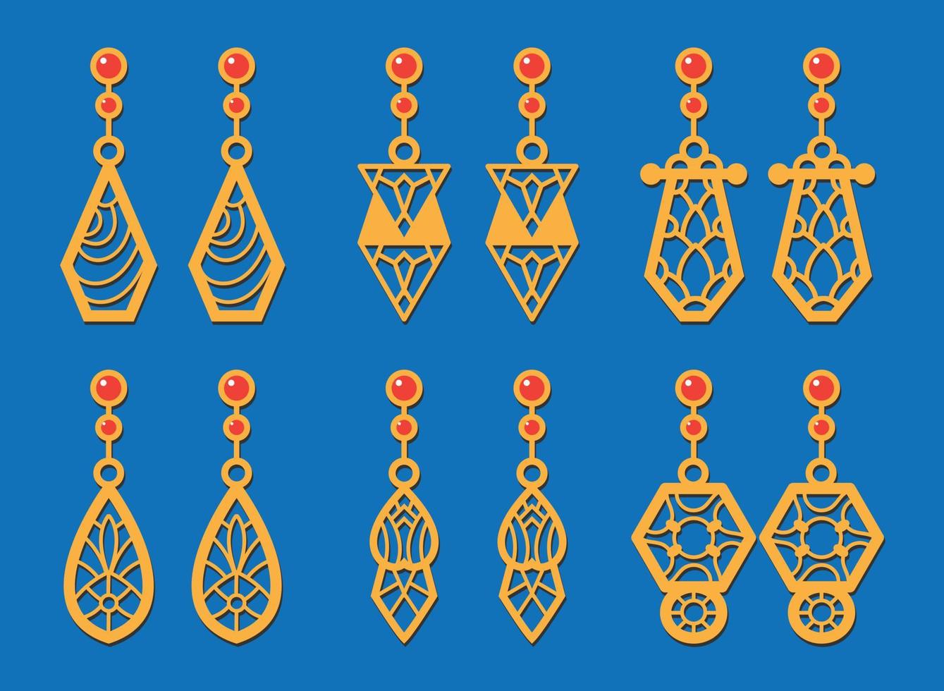 Decorative Earrings Laser Cut design, 23137740 Vector Art at Vecteezy