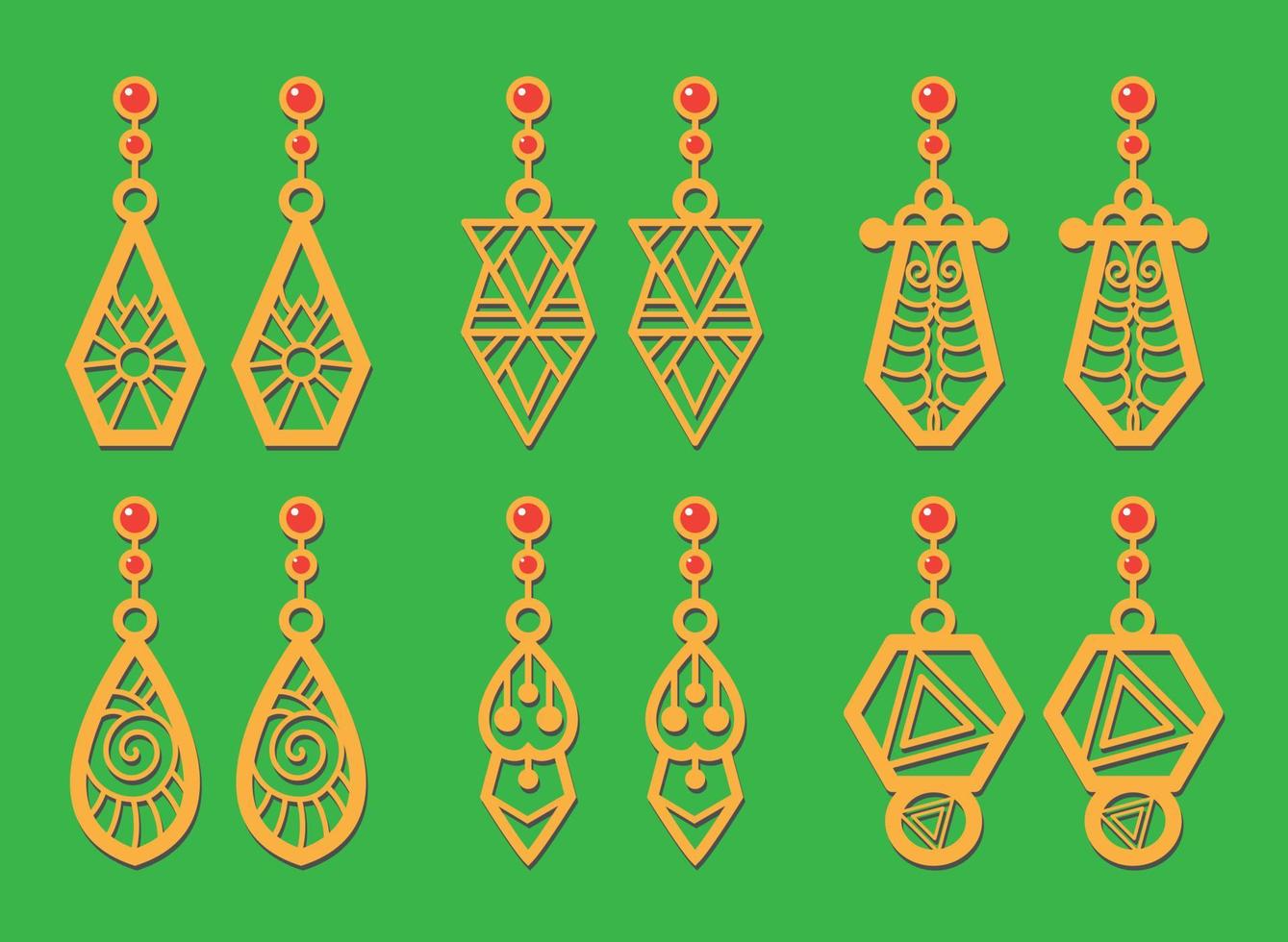 Decorative Earrings Laser Cut design, 23137742 Vector Art at Vecteezy