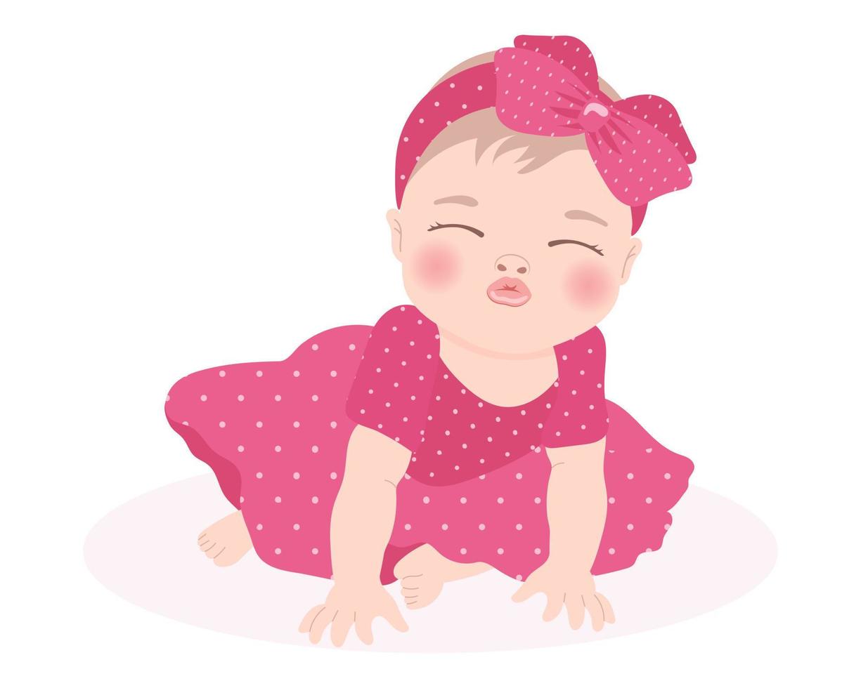 Vector Cute Baby Girl In Pink And Black Ladybug Costume Sleeping. Vector  Baby Girl. Newborn Vector Illustration. Royalty Free SVG, Cliparts,  Vectors, and Stock Illustration. Image 80559064.