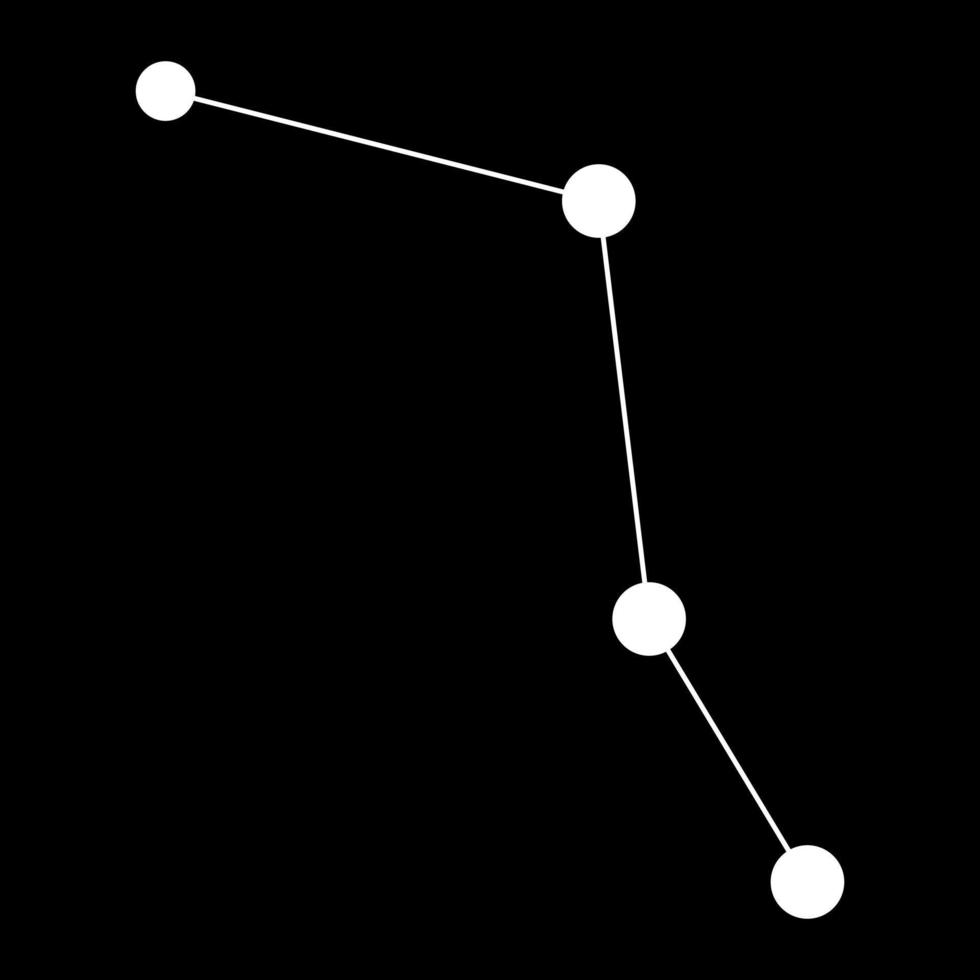 Caelum constellation map. Vector illustration.