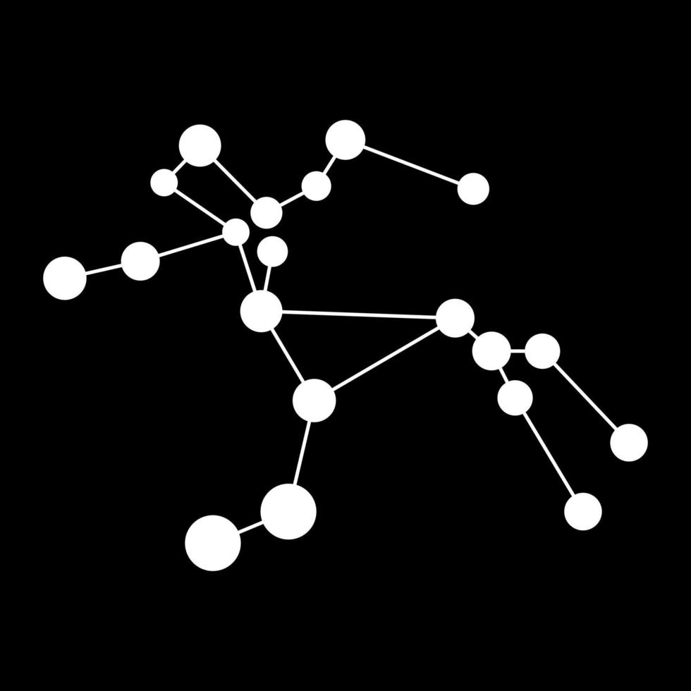 Centaurus constellation map. Vector illustration.