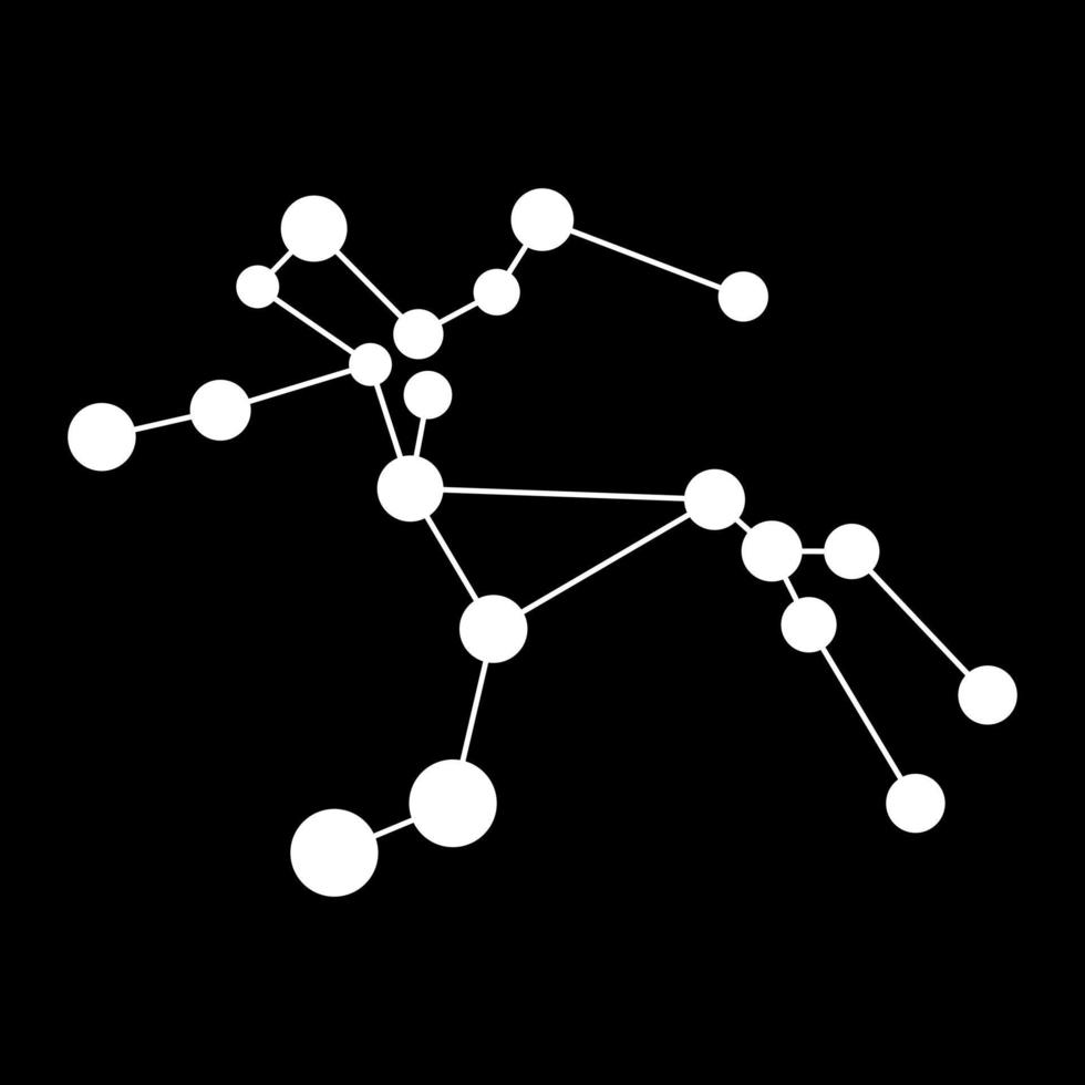 centauro constelación mapa. vector ilustración.