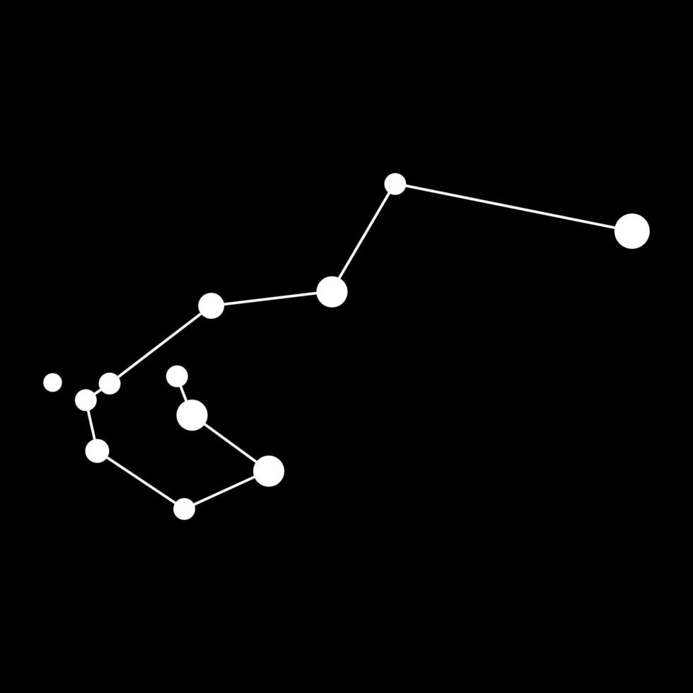 Carina constellation map. Vector illustration.