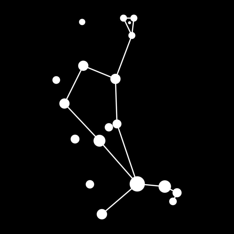 Bootes constellation map. Vector illustration.