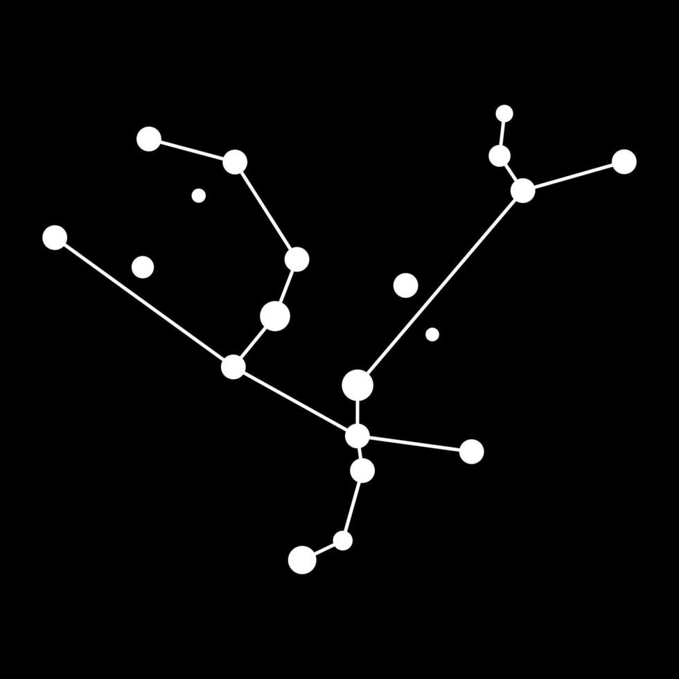 Andrómeda constelación mapa. vector ilustración.