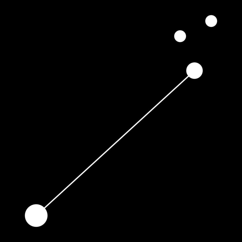 Canis Minor constellation map. Vector illustration.