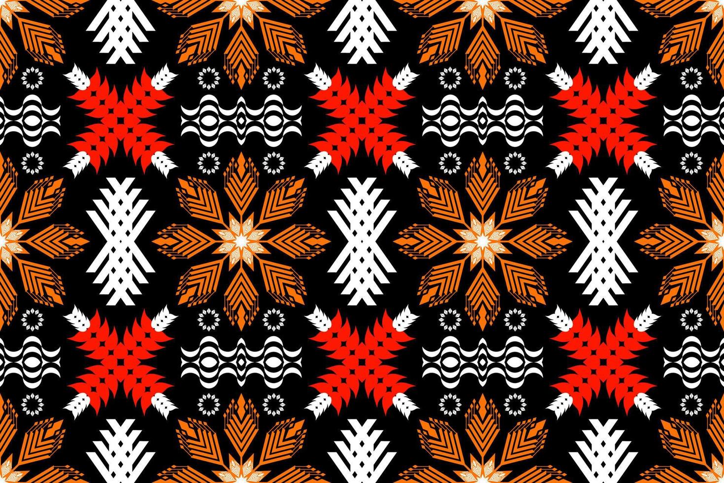 patrón de arte tradicional oriental étnico geométrico. estilo de bordado tribal de figura. diseño para antecedentes étnicos, papel tapiz, ropa, envoltura, tela, elemento, sarong, ilustración vectorial vector