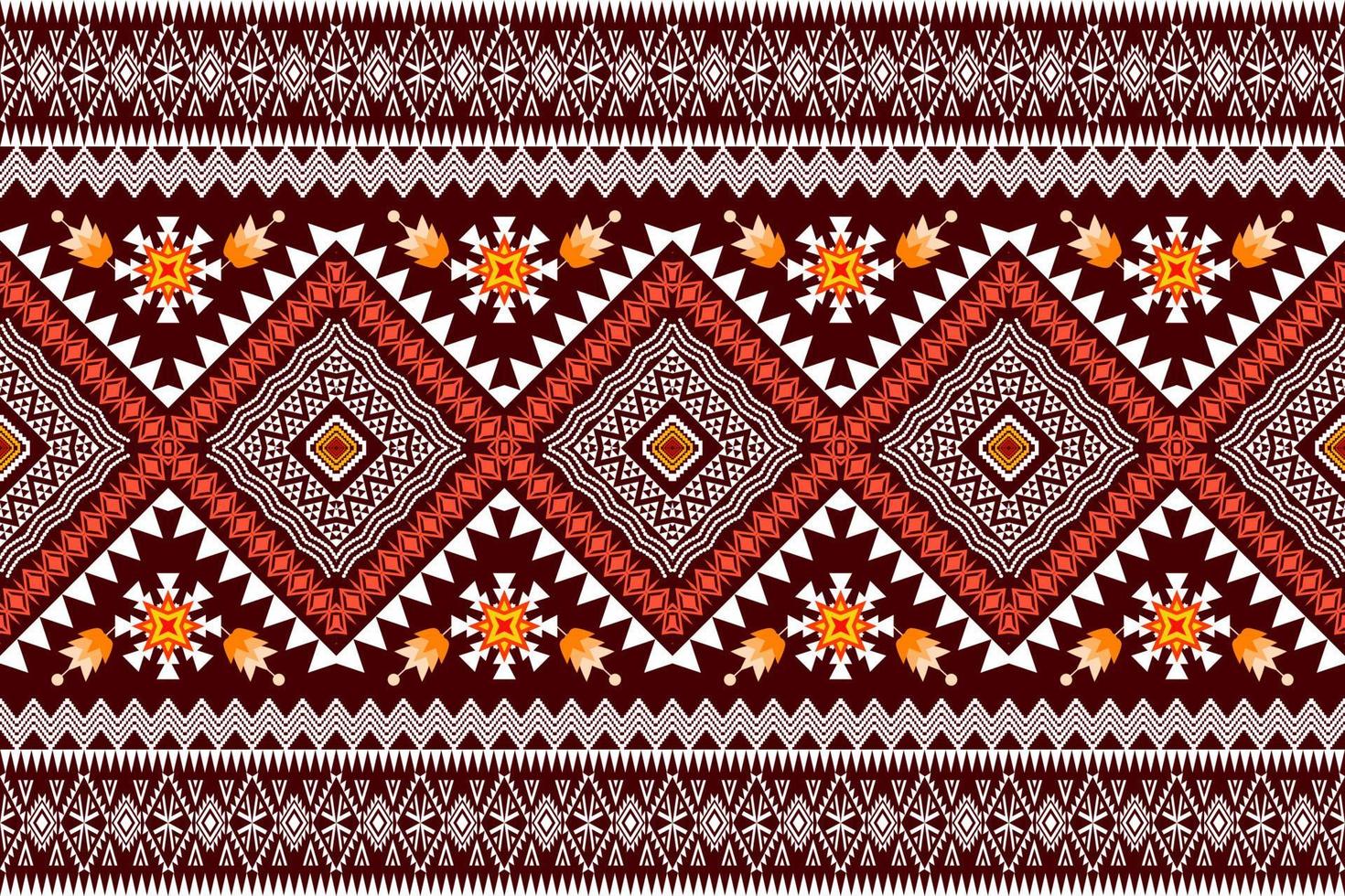 patrón de arte tradicional oriental étnico geométrico. estilo de bordado tribal de figura. diseño para antecedentes étnicos, papel tapiz, ropa, envoltura, tela, elemento, sarong, ilustración vectorial vector