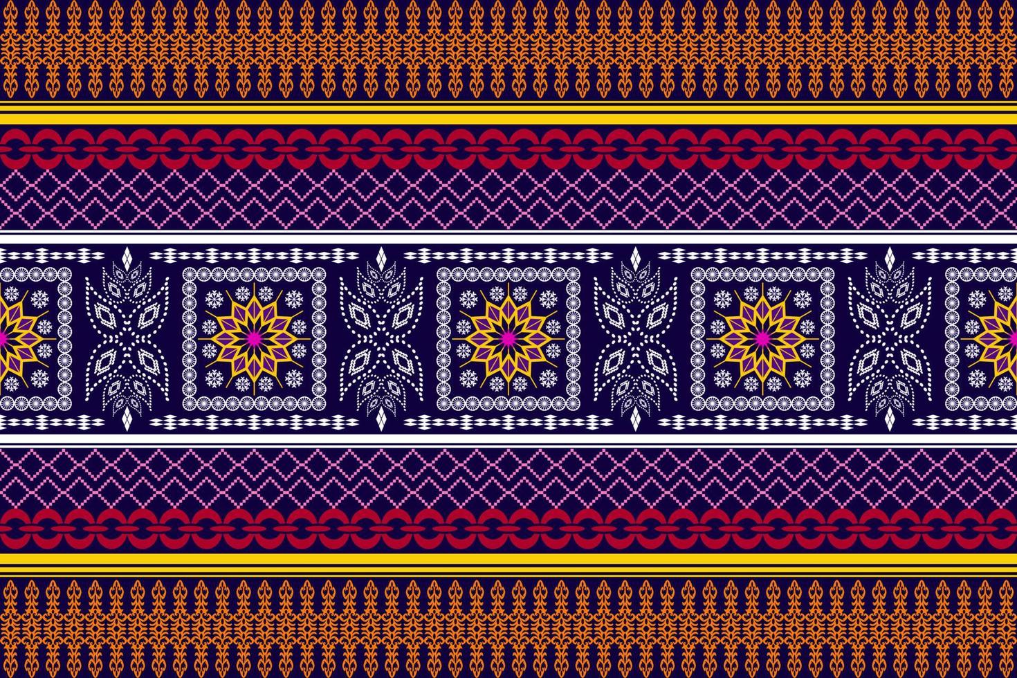 Geometric ethnic oriental traditional art pattern.Figure tribal embroidery style.Design for ethnic background,wallpaper,clothing,wrapping,fabric,element,sarong,vector illustration vector