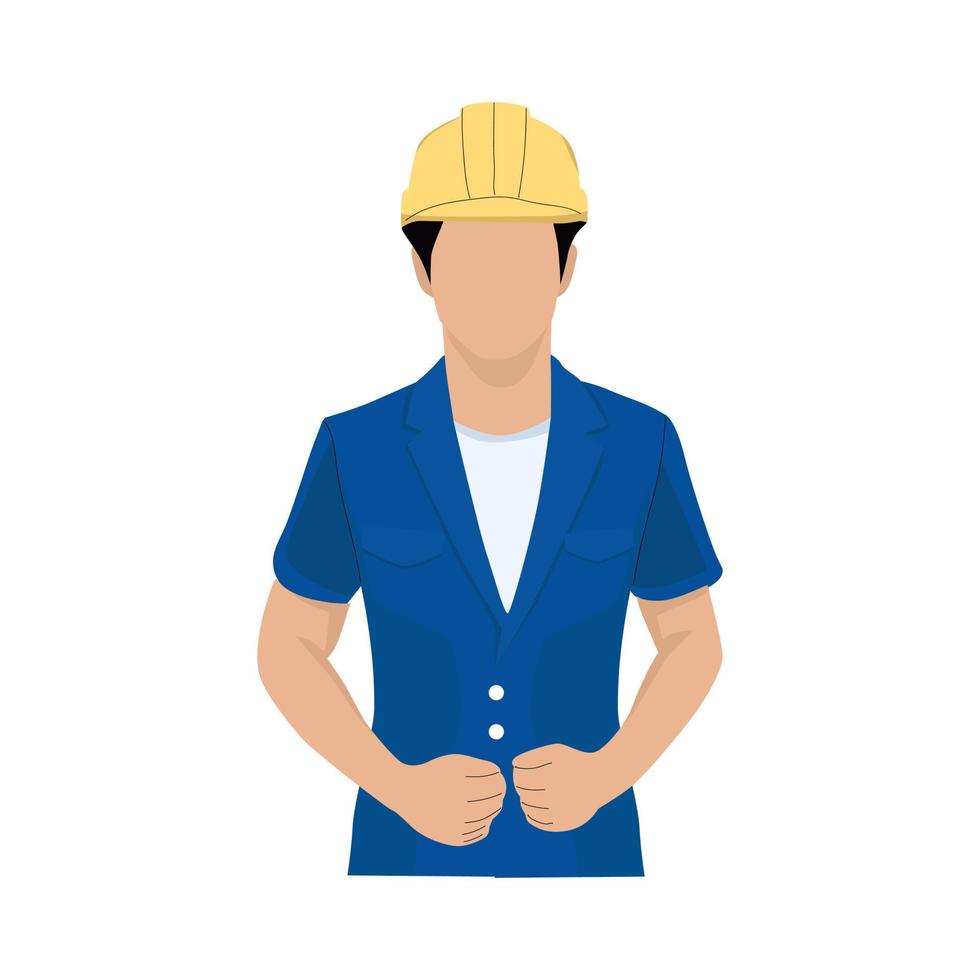 vector ilustración de un construcción trabajador