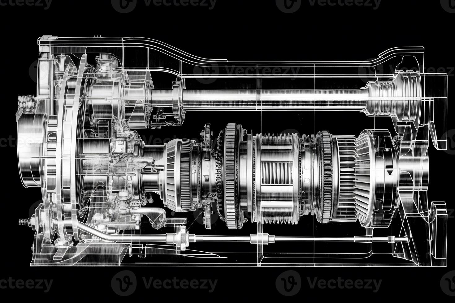 Motor visualization digital. Neural network photo