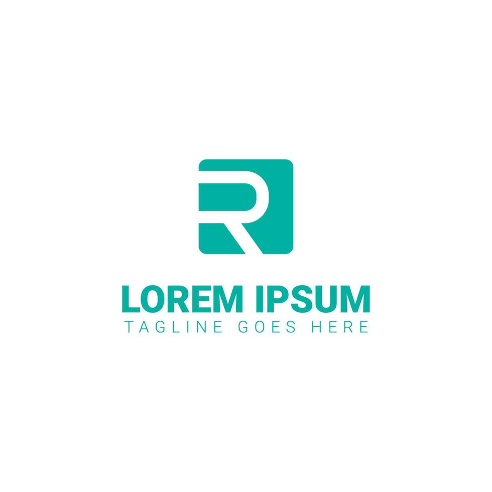 R letter creative logo design. vector