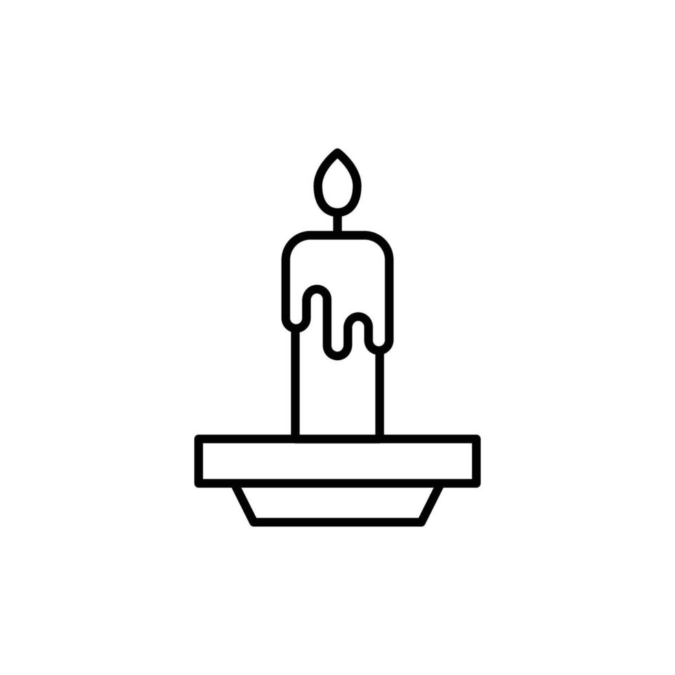 candle icon. outline icon vector