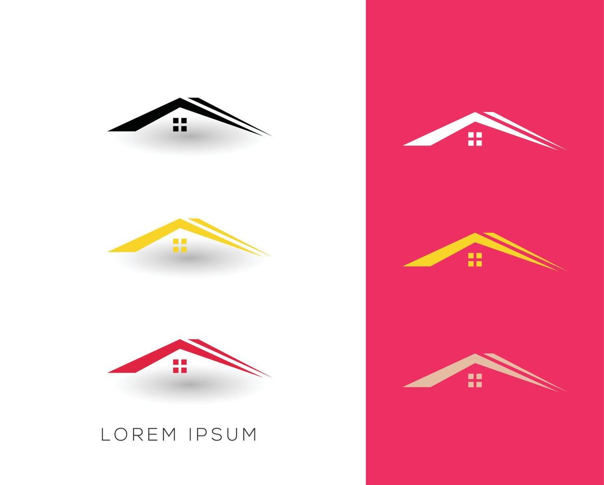 Modern Home or House Icon Design vector