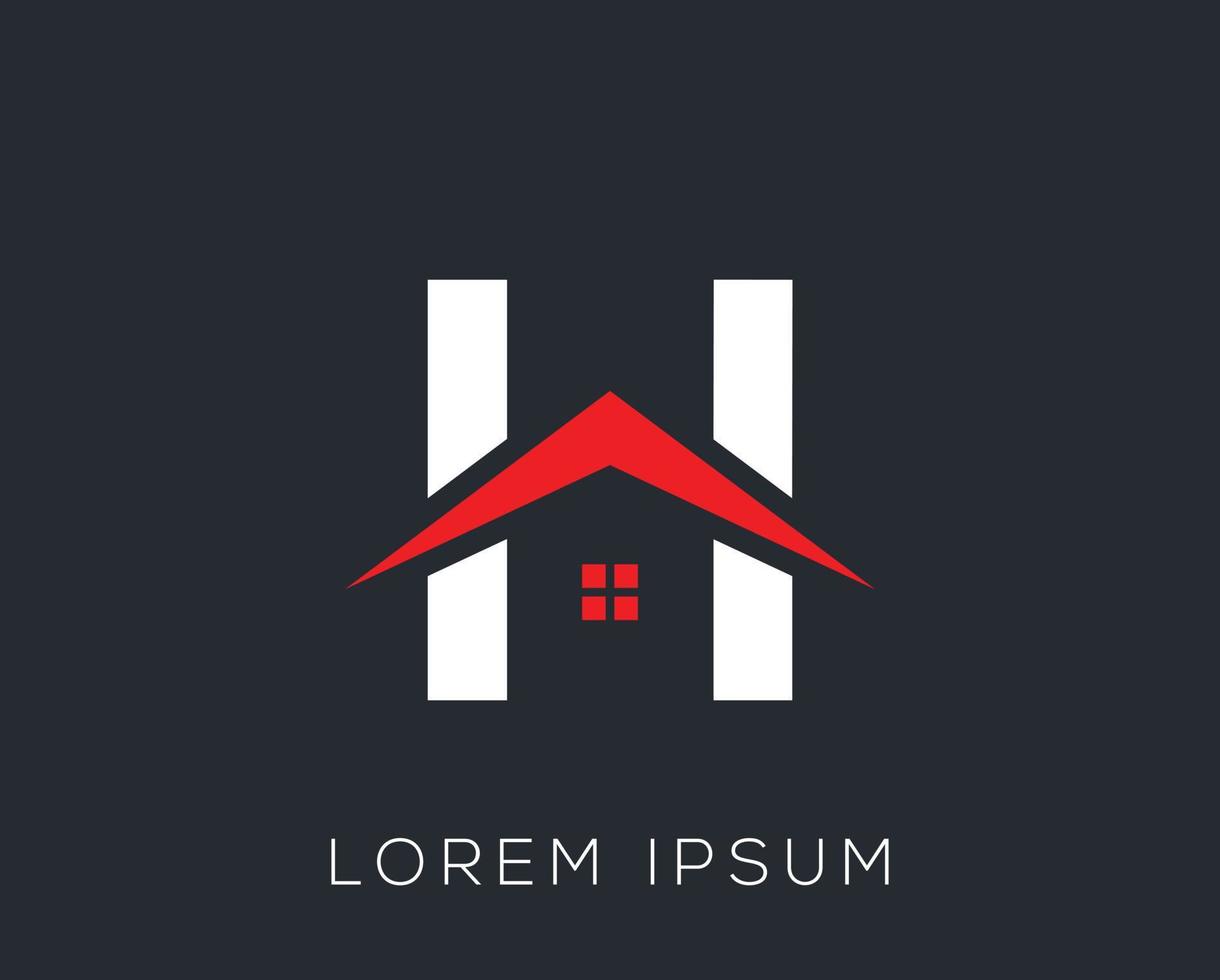 Property, Construction house, and letter H logo Template vector