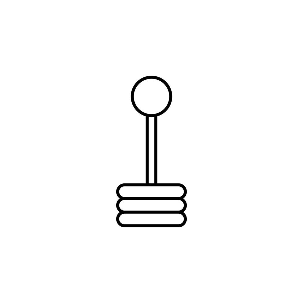 auto gear stick vector icon illustration